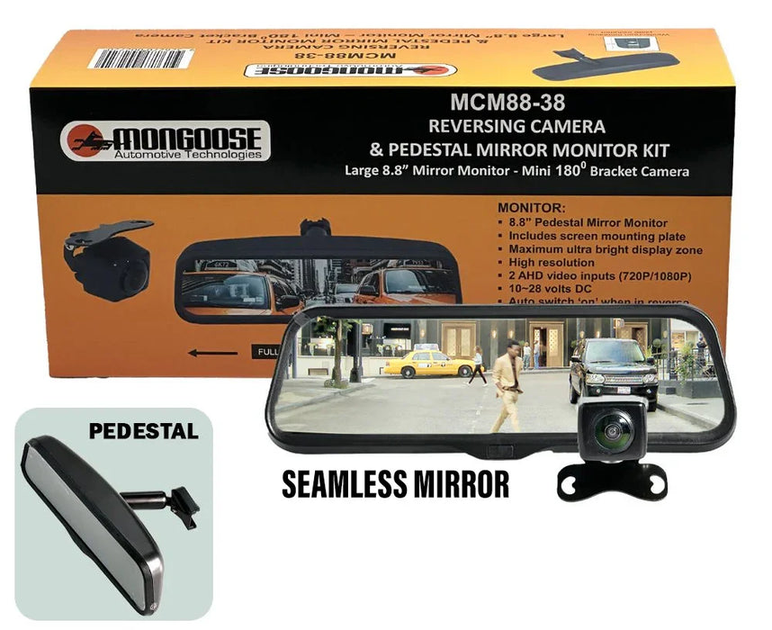 Mongoose 8.8" Replacement Mirror - Full Hd - Replacement Mirror Monitor And Cam - LX2001 - Homewares, Outdoor, Phone Accessories, Cases, Speakers, Headphones + More -