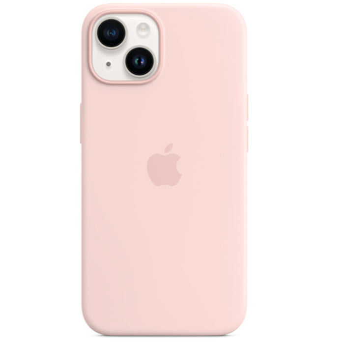 Apple iPhone 14 Silicone Case with MagSafe - Chalk Pink, Soft-touch finish