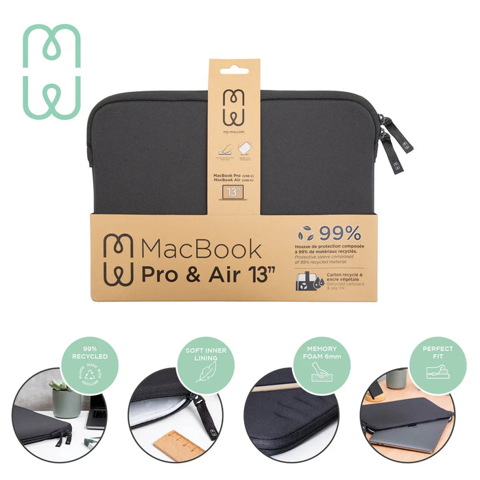 MW Horizon Recycled Sleeve Case for MacBook Pro/Air 13" (Grey) - LX2001 - Homewares, Outdoor, Phone Accessories, Cases, Speakers, Headphones + More -