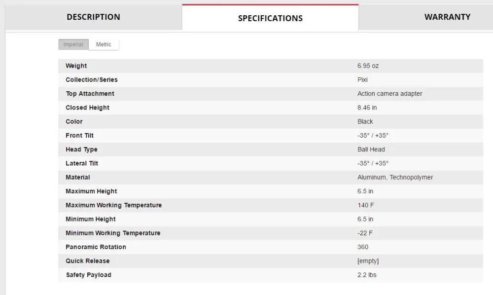 Manfrotto Pixi Xtreme GoPro Mini Tripod MKPIXIEX-BK - LX2001 - Homewares, Outdoor, Phone Accessories, Cases, Speakers, Headphones + More -