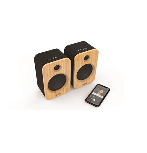 Marley Get Together Duo Bookshelf Bluetooth Speakers EM-JA019-SB