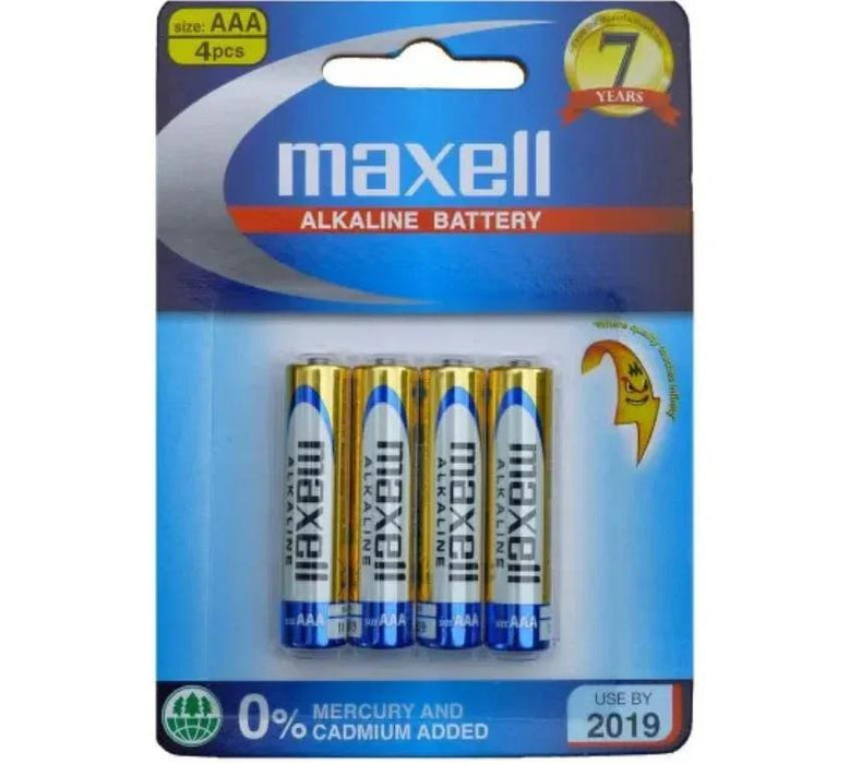 Maxell AAA Alkaline Batteries 4 Pack LR03GD-4B - LX2001 - Homewares, Outdoor, Phone Accessories, Cases, Speakers, Headphones + More -