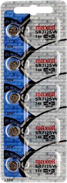 Maxell Silver Oxide SR712SW Watch Battery Button Cell - 5 Pack - LX2001 - Homewares, Outdoor, Phone Accessories, Cases, Speakers, Headphones + More -