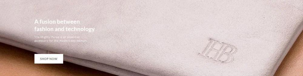 MightyPurse Large Leather Bag with 4000mAh Battery Pack - Powder Blue - LX2001 - Homewares, Outdoor, Phone Accessories, Cases, Speakers, Headphones + More -