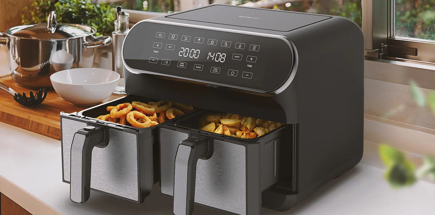 Mila EasyChef Dual 4L + 4L dual basket air fryer with touch control MLA-300DLAF - LX2001 - Homewares, Outdoor, Phone Accessories, Cases, Speakers, Headphones + More -