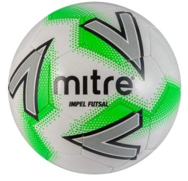 Mitre Impel Futsal Ball Size 4 - White & Green A0029-4-AO3