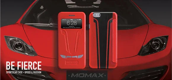 Momax Apple iPhone 6 6S 4.7" Flip Case Sports Car Design - Red - LX2001 - Homewares, Outdoor, Phone Accessories, Cases, Speakers, Headphones + More -