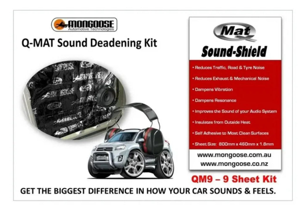 Mongoose Q-MAT BULK PACK SOUND DEADENING 9 SHEETS (alternative to Dynamat) - LX2001 - Homewares, Outdoor, Phone Accessories, Cases, Speakers, Headphones + More -