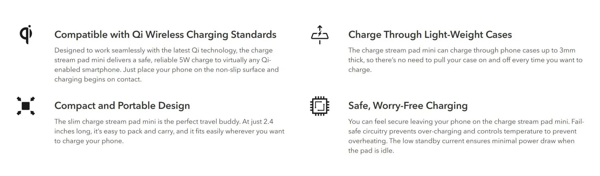 Mophie Mini Qi 5W Universal Wireless Charging Pad 409901505 - LX2001 - Homewares, Outdoor, Phone Accessories, Cases, Speakers, Headphones + More -