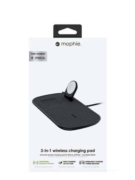 Mophie Qi Wireless Charging Pad - Black 3 in 1 AirPods iPhone Apple Watch 409903656 - LX2001 - Homewares, Outdoor, Phone Accessories, Cases, Speakers, Headphones + More -