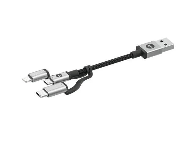 Mophie Tri-Tip USB-C Micro USB Lightning Cable (1m) - Black 409903220 848467093773 - LX2001 - Homewares, Outdoor, Phone Accessories, Cases, Speakers, Headphones + More -