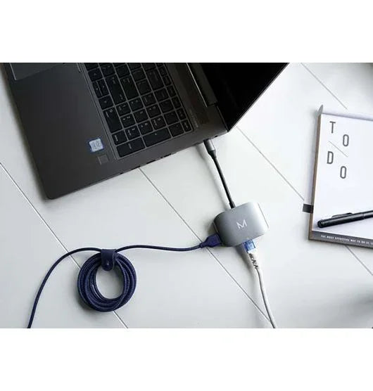 Moyork Lynk USB-C Adapter w/ RJ45 + 2 x USB-A - Space Grey MOYO-LY-RASG - LX2001 - Homewares, Outdoor, Phone Accessories, Cases, Speakers, Headphones + More -