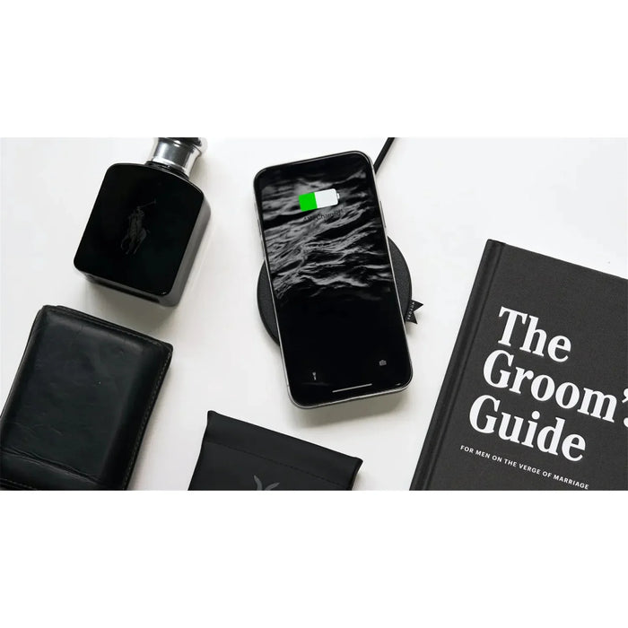 Moyork WATT Qi Wireless Charging Pad - Raven Black Leather MOYO-WA-Q2RB - LX2001 - Homewares, Outdoor, Phone Accessories, Cases, Speakers, Headphones + More -