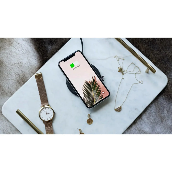 Moyork WATT Qi Wireless Charging Pad - Raven Black Leather MOYO-WA-Q2RB - LX2001 - Homewares, Outdoor, Phone Accessories, Cases, Speakers, Headphones + More -