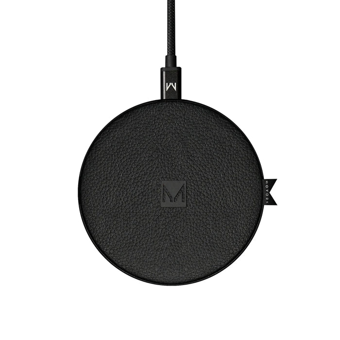 Moyork WATT Qi Wireless Charging Pad - Raven Black Leather MOYO-WA-Q2RB - LX2001 - Homewares, Outdoor, Phone Accessories, Cases, Speakers, Headphones + More -