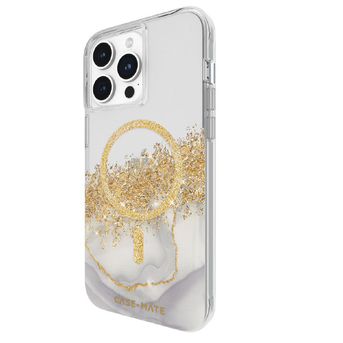 Casemate Karat MagSafe iPhone 15 Pro Max Case - Marble Clear