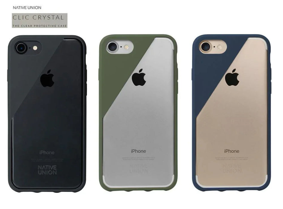 Apple iPhone 7 NATIVE UNION Clic Crystal Case CLICCRL-MAR-7 CLICCRL-OLI-7 CLICCRL-SMO-7 - LX2001 - Homewares, Outdoor, Phone Accessories, Cases, Speakers, Headphones + More -