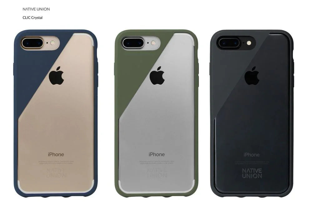 Apple iPhone 7 Plus NATIVE UNION Clic Crystal Case CLICCRL-MAR-7P CLICCRL-OLI-7P CLICCRL-SMO-7P - LX2001 - Homewares, Outdoor, Phone Accessories, Cases, Speakers, Headphones + More -