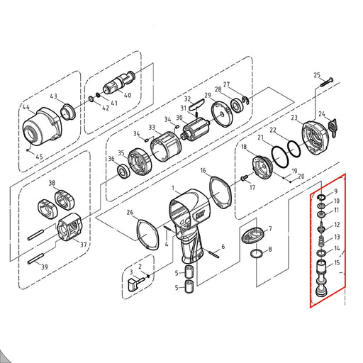 M7 Air Impact Wrench Throttle Valse Assembly #9-15 For Nc-6255Q - LX2001 - Homewares, Outdoor, Phone Accessories, Cases, Speakers, Headphones + More -