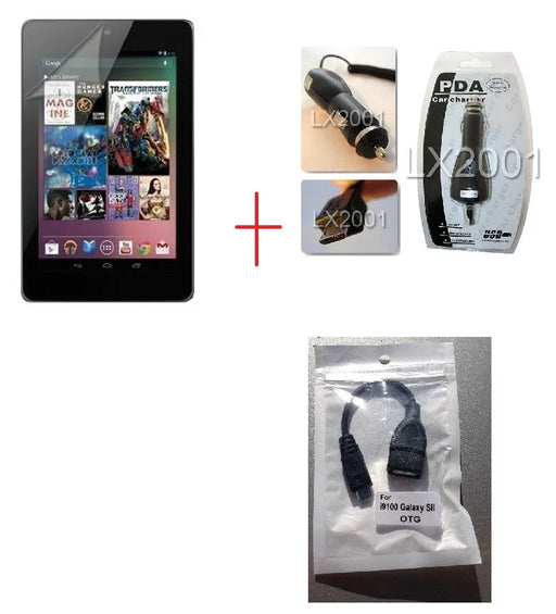 Asus Google Nexus 7 OTG Cable + Car Charger + SP - LX2001 - Homewares, Outdoor, Phone Accessories, Cases, Speakers, Headphones + More -
