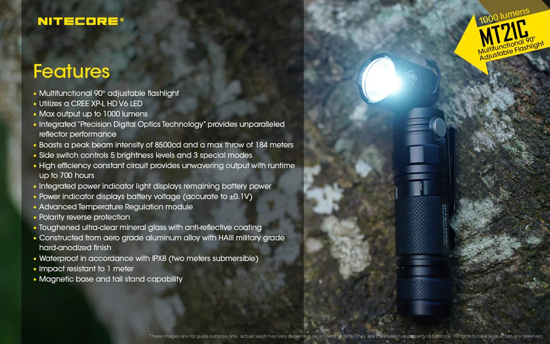 Nitecore MT21C Periscope Torch - LX2001 - Homewares, Outdoor, Phone Accessories, Cases, Speakers, Headphones + More -