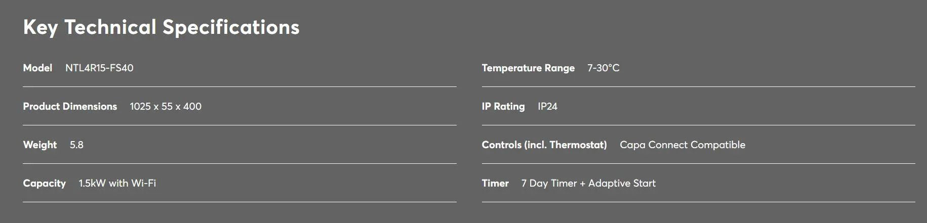 Nobo Wi-Fi WiFi Slimline Panel Heater + Castors 1500W - LX2001 - Homewares, Outdoor, Phone Accessories, Cases, Speakers, Headphones + More -