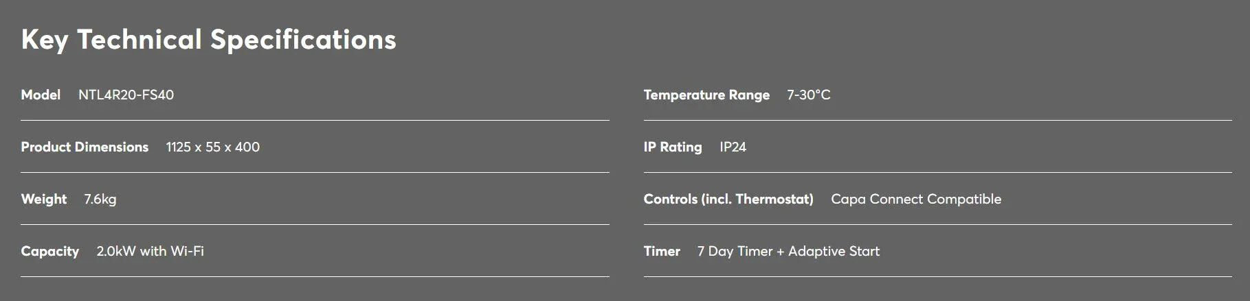 Nobo Wi-Fi WiFi Slimline Panel Heater + Castors 2000W - LX2001 - Homewares, Outdoor, Phone Accessories, Cases, Speakers, Headphones + More -