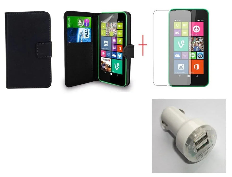 Nokia Lumia 530 Leather Case Dual USB Car Charger - LX2001 - Homewares, Outdoor, Phone Accessories, Cases, Speakers, Headphones + More -