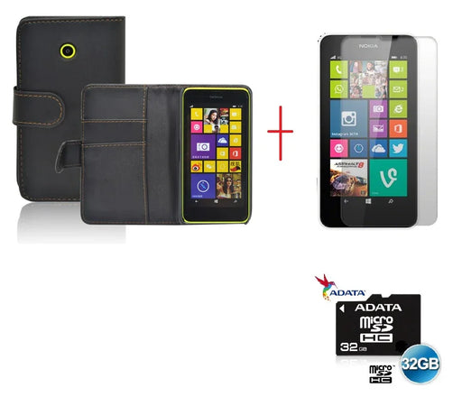 Nokia Lumia 635 Leather Case 32GB MicroSD Card - LX2001 - Homewares, Outdoor, Phone Accessories, Cases, Speakers, Headphones + More -