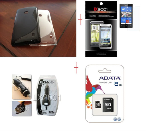 Nokia Lumia 520 Case Car Charger 8GB MicroSD - LX2001 - Homewares, Outdoor, Phone Accessories, Cases, Speakers, Headphones + More -