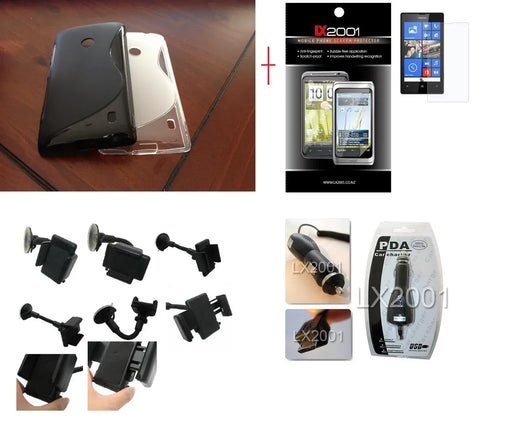 Nokia Lumia 520 Gel Case Charger Car Kit Holder - LX2001 - Homewares, Outdoor, Phone Accessories, Cases, Speakers, Headphones + More -
