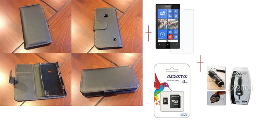 Nokia Lumia 520 Leather Case SP 4GB MicroSD Card Car Charger - LX2001 - Homewares, Outdoor, Phone Accessories, Cases, Speakers, Headphones + More -