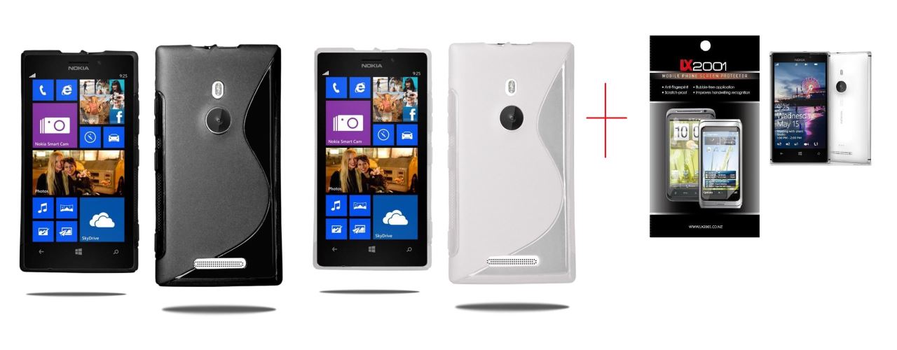 Nokia Lumia 925 Gel Case + Screen Protector