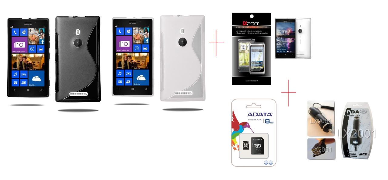 Nokia Lumia 925 Case 8GB MicoSD Card Charger SP
