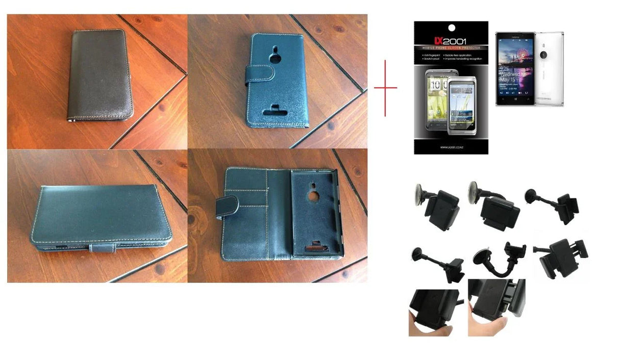 Nokia Lumia 925 Wallet Leather Case Car Kit Holder - LX2001 - Homewares, Outdoor, Phone Accessories, Cases, Speakers, Headphones + More -
