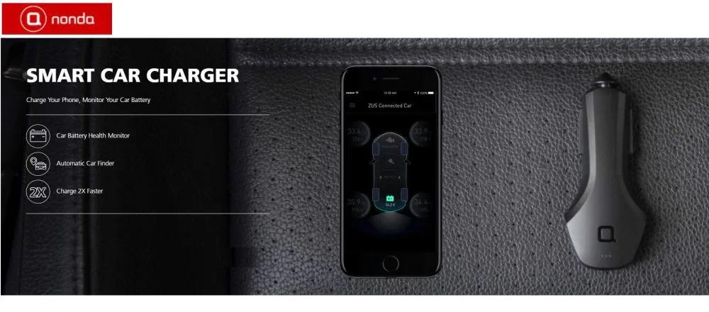 Nonda ZUS Car Charger w/ Qualcomm Quick Charge & Smart Car Locator - LX2001 - Homewares, Outdoor, Phone Accessories, Cases, Speakers, Headphones + More -