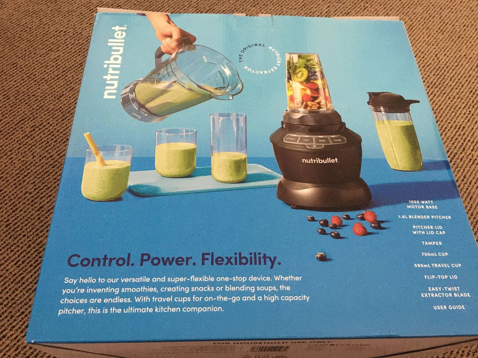 NutriBullet Nutri Bullet 1000W Nutritional Extractor Blender NBF07500-1008DG - LX2001 - Homewares, Outdoor, Phone Accessories, Cases, Speakers, Headphones + More -