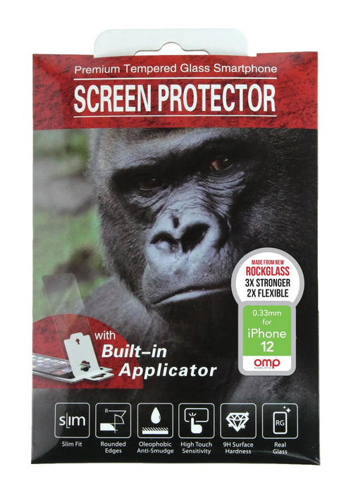 OMP Apple iPhone 12 /12 Pro (6.1") Tempered Glass Screen Protector - Clear - LX2001 - Homewares, Outdoor, Phone Accessories, Cases, Speakers, Headphones + More -