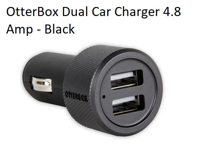 OtterBox Dual Car Charger 4.8 Amp - Black 78-51151 - LX2001 - Homewares, Outdoor, Phone Accessories, Cases, Speakers, Headphones + More -