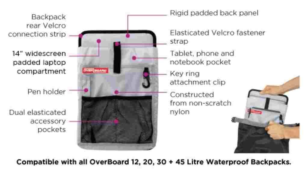 OverBoard Laptop Backpack Tidy - Grey OB1182GRY - LX2001 - Homewares, Outdoor, Phone Accessories, Cases, Speakers, Headphones + More -