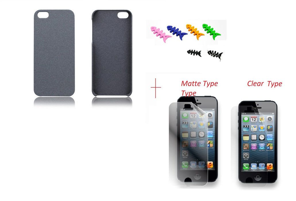 Matte PC Hard Case for iPhone 5 + Screen Protector