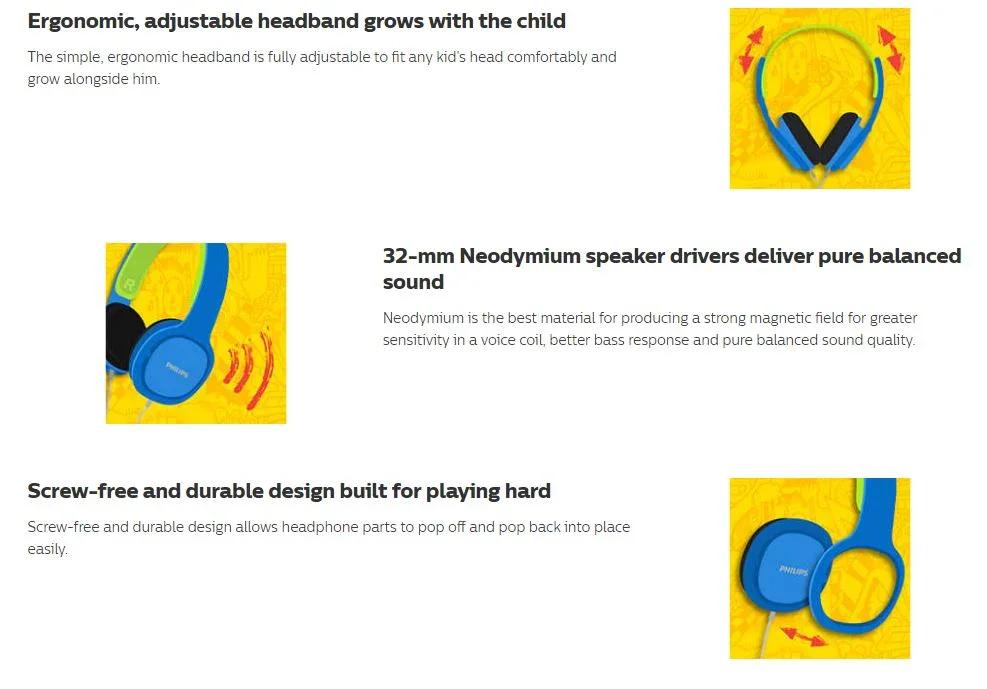 Philips Kids On Ear Headphones SHK2000 - LX2001 - Homewares, Outdoor, Phone Accessories, Cases, Speakers, Headphones + More -