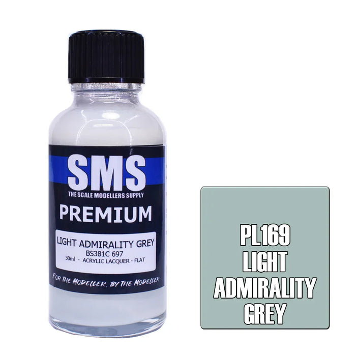 Air Brush paint 30ML PREMIUM LIGHT ADMIRALITY GREY ACRYLIC lacquer - LX2001 - Homewares, Outdoor, Phone Accessories, Cases, Speakers, Headphones + More -