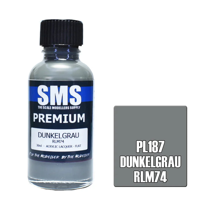 Air Brush paint 30ML PREMIUM DUNKELGRAU RLM74 ACRYLIC lacquer - LX2001 - Homewares, Outdoor, Phone Accessories, Cases, Speakers, Headphones + More -