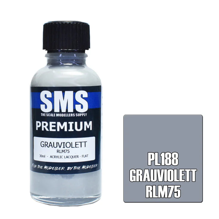 Air Brush paint 30ML PREMIUM GRAUVIOLETT RLM75 ACRYLIC lacquer - LX2001 - Homewares, Outdoor, Phone Accessories, Cases, Speakers, Headphones + More -
