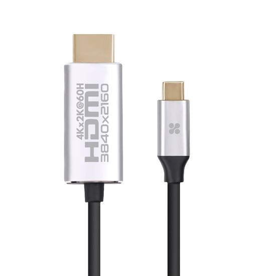 PROMATE 1.8m 4K USB-C to HDMI Cable with Gold Plated Connectors. Supports Max Re