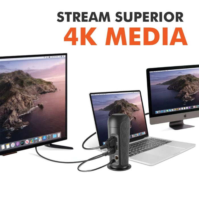 PROMATE 13-In-1 USB-C Multimedia Hub w/ 5W Speaker - Black ALPHAHUB.BLK - LX2001 - Homewares, Outdoor, Phone Accessories, Cases, Speakers, Headphones + More -