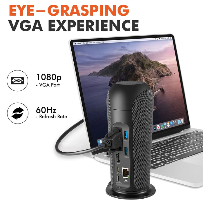 PROMATE 13-In-1 USB-C Multimedia Hub w/ 5W Speaker - Black ALPHAHUB.BLK - LX2001 - Homewares, Outdoor, Phone Accessories, Cases, Speakers, Headphones + More -