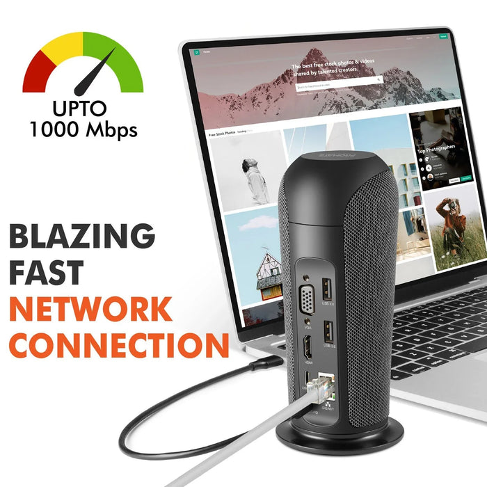 PROMATE 13-In-1 USB-C Multimedia Hub w/ 5W Speaker - Black ALPHAHUB.BLK - LX2001 - Homewares, Outdoor, Phone Accessories, Cases, Speakers, Headphones + More -