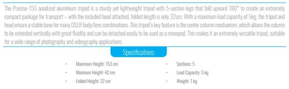 PROMATE 3-Way, 5-Section Precision Head Tripod 42 - 153cm Height adjustment - LX2001 - Homewares, Outdoor, Phone Accessories, Cases, Speakers, Headphones + More -